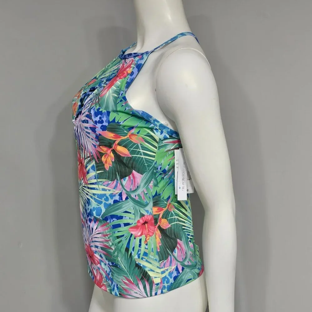 Bleu Rod Beattie Tropical Flight High Neck Tankini Top - Picture 3 of 9